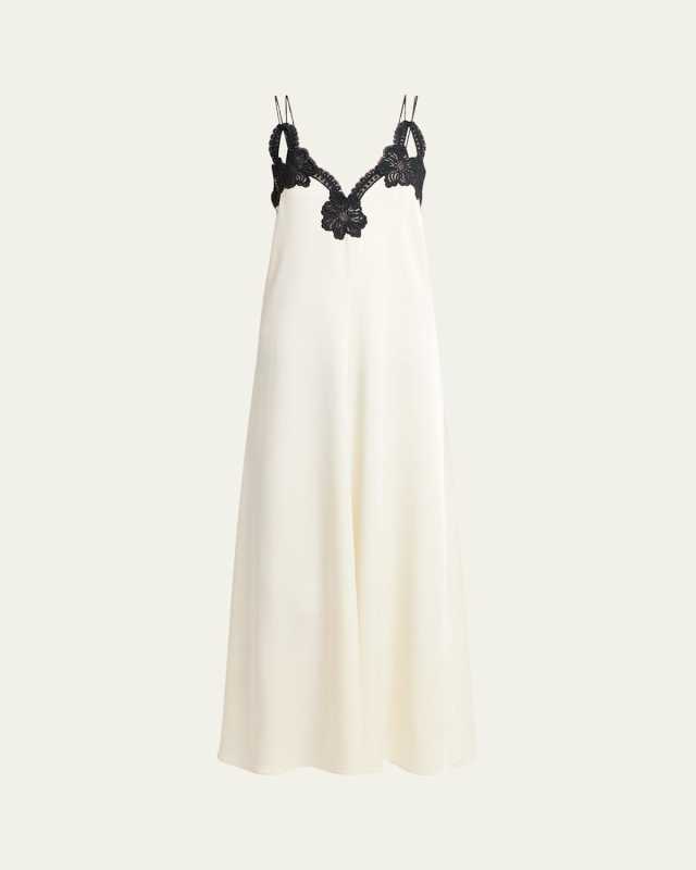 Floral Embroidered Midi Dress